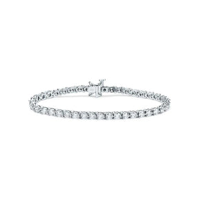 Pulseira Line em Platina de prata 925 com Diamantes Victoria