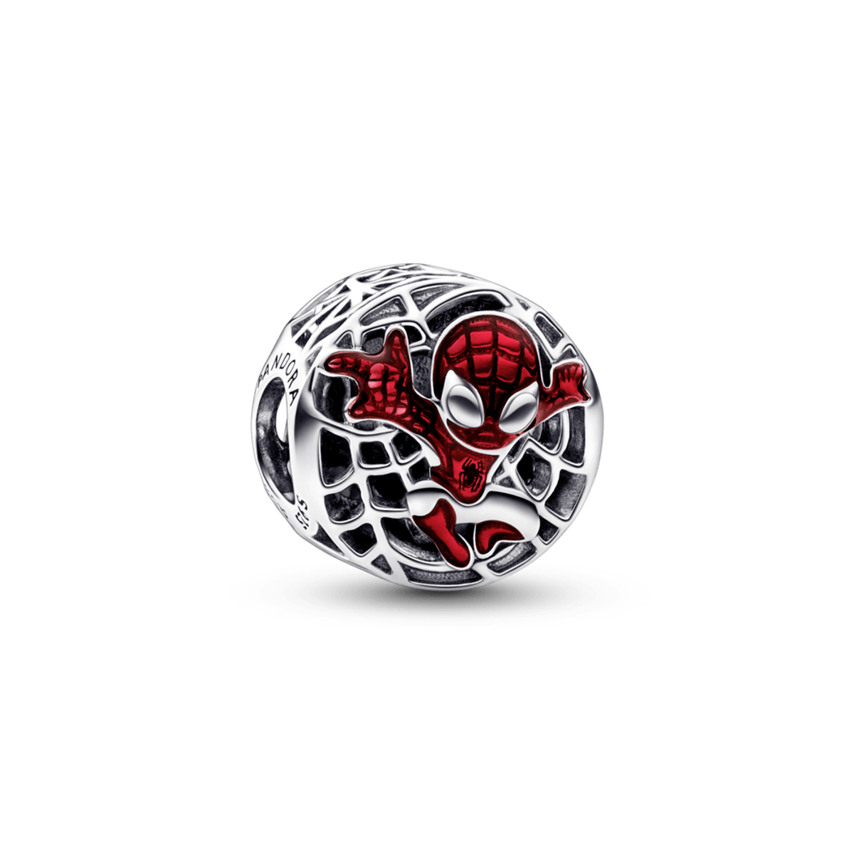 Charm Prata Marvel - Homem-Aranha Round