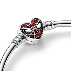 Bracelete de Prata Rígido Marvel - Homem-Aranha