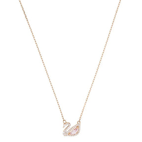 Colar Dazzling Swan Rose Gold Plating de prata 925