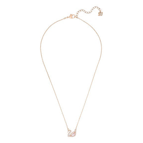 Colar Dazzling Swan Rose Gold Plating de prata 925