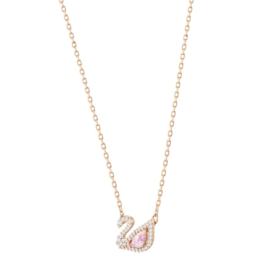 Colar Dazzling Swan Rose Gold Plating de prata 925